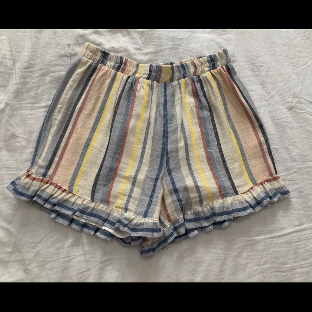Flowy Multicolored Striped Shorts